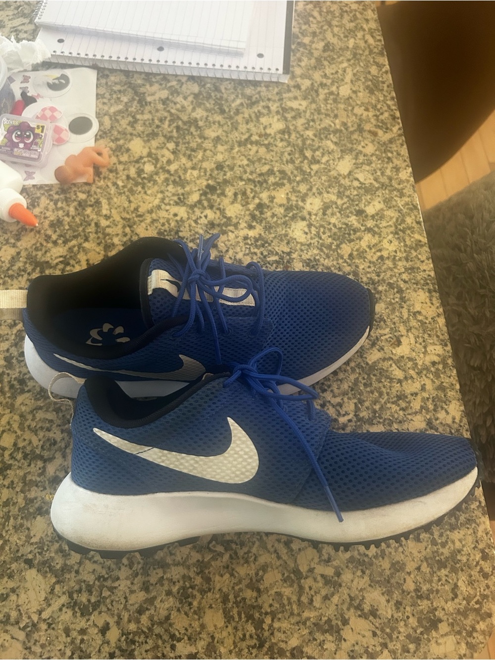 Youth Nike Royal Blue Mesh Golf Shoes